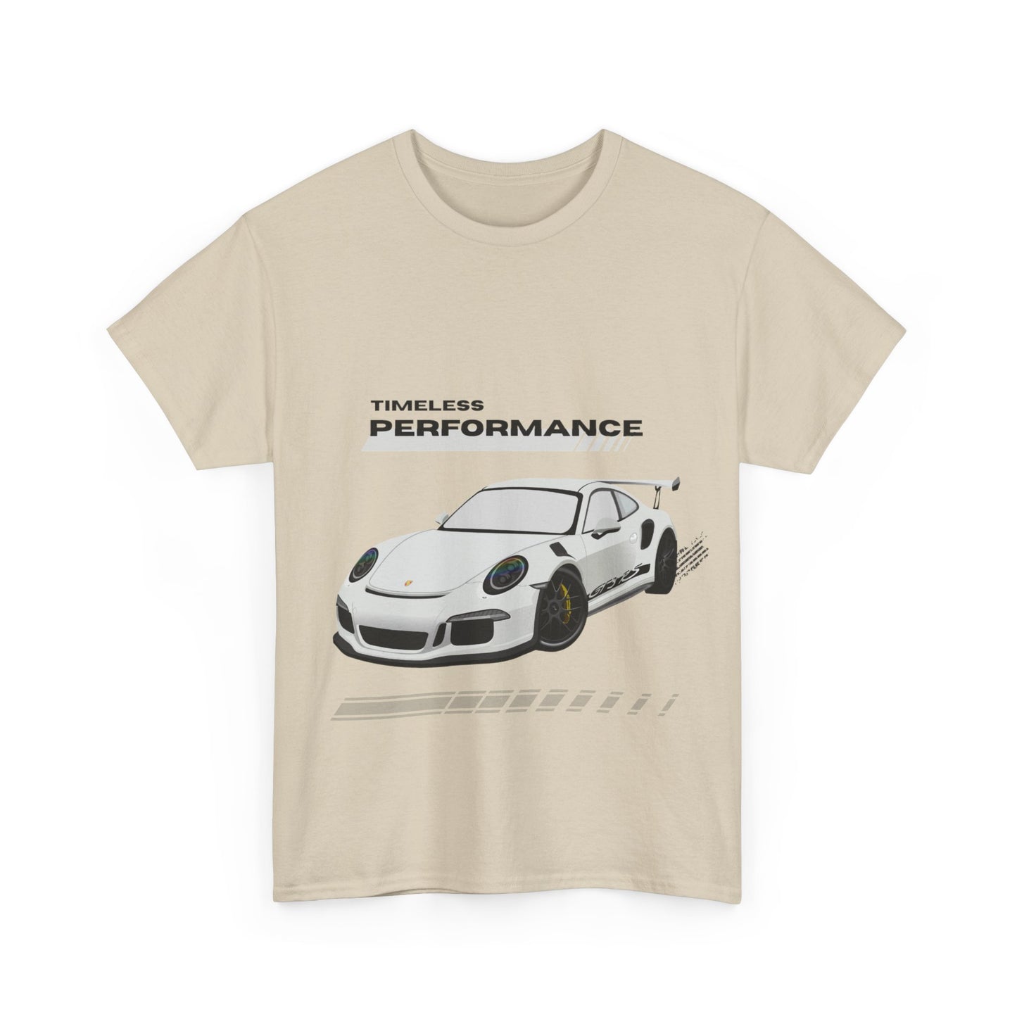 Performance intemporelle, Porsche, T-shirt unisexe en coton épais, T-shirt pour passionné d'automobile, Cadeau automobile, Vêtements de sport automobile, Tenue décontractée, T-shirt unisexe