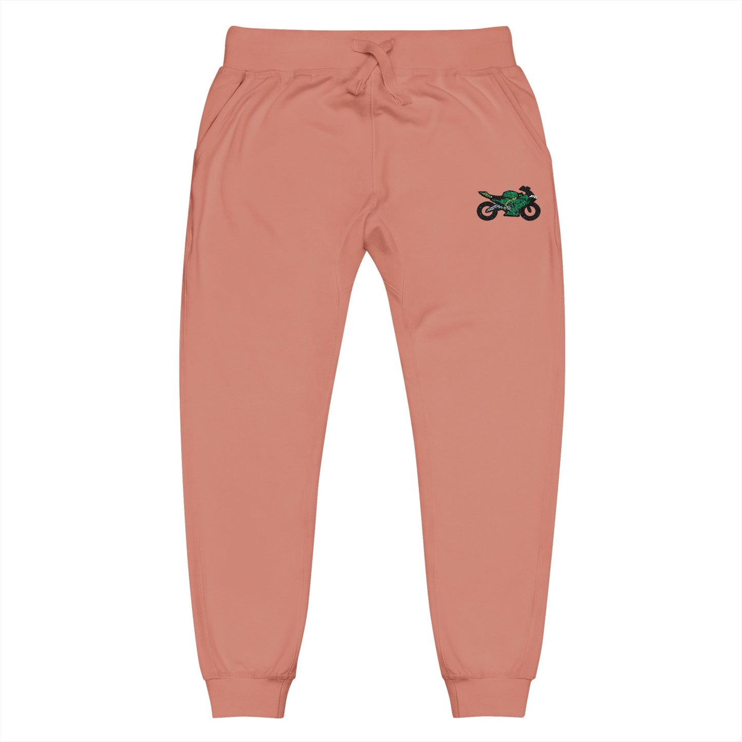 Kawasaki inspired Motorcycle Embroidered Unisex Fleece Sweatpants - Cozy & Stylish Activewear