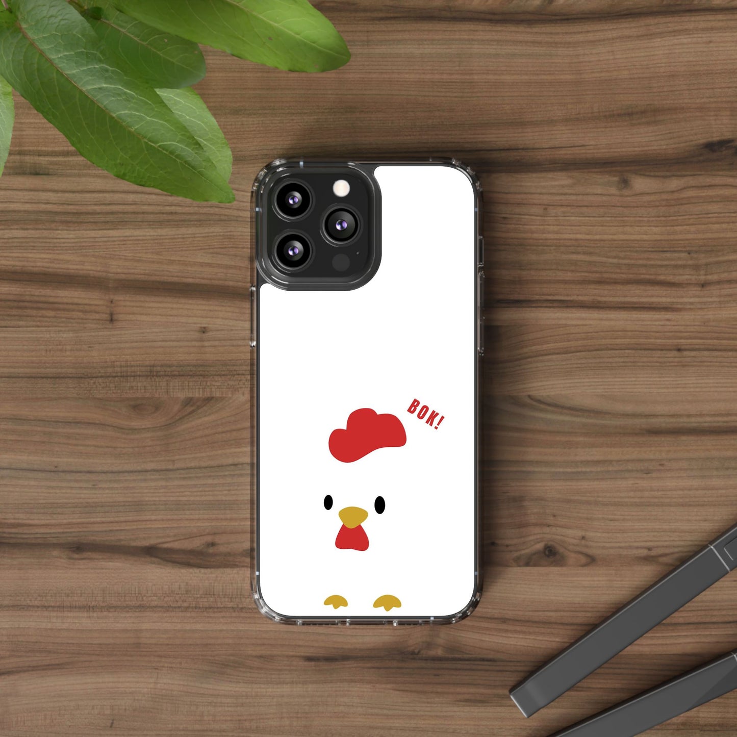 Chicken Design Clear Phone Case, Cute Animal Phone Cover, Fun Gift for Kids, Pet Lovers, Birthday Present, Travel Accessory