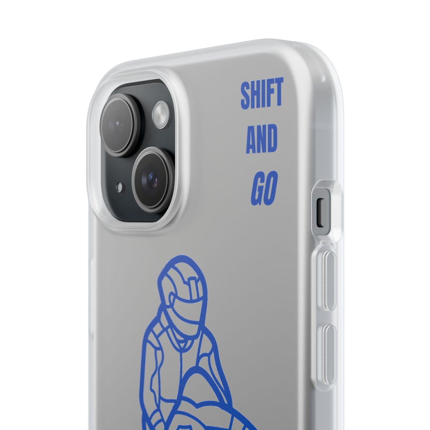 Motorcycle Flexi Cases - Shift and Go Design, Biker Gift, Phone Accessory, Sporty Case, Riding Enthusiast