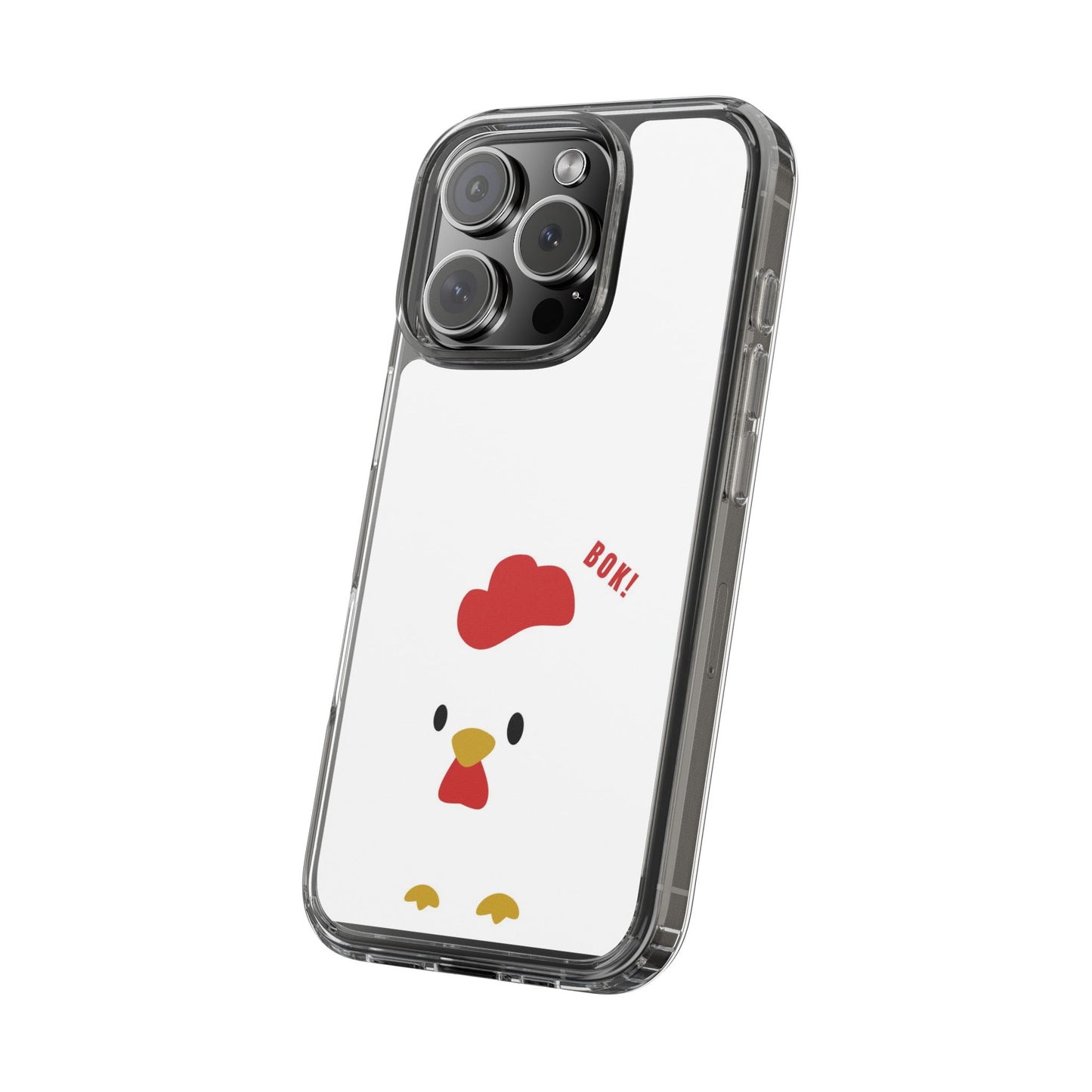 Chicken Design Clear Phone Case, Cute Animal Phone Cover, Fun Gift for Kids, Pet Lovers, Birthday Present, Travel Accessory