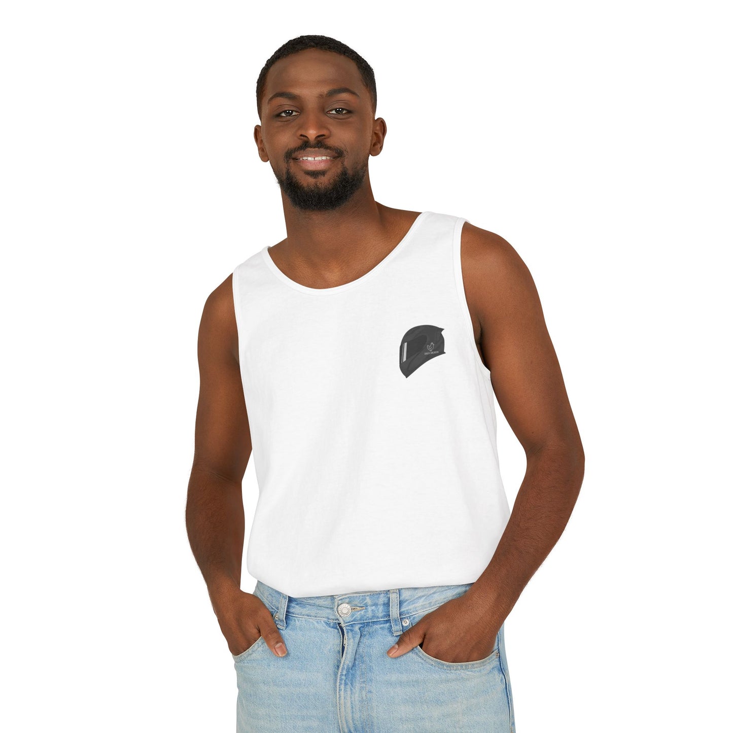 H2R Cool Backprint, Unisex Garment-Dyed Tank Top - 320+ Club Motorcycle Design