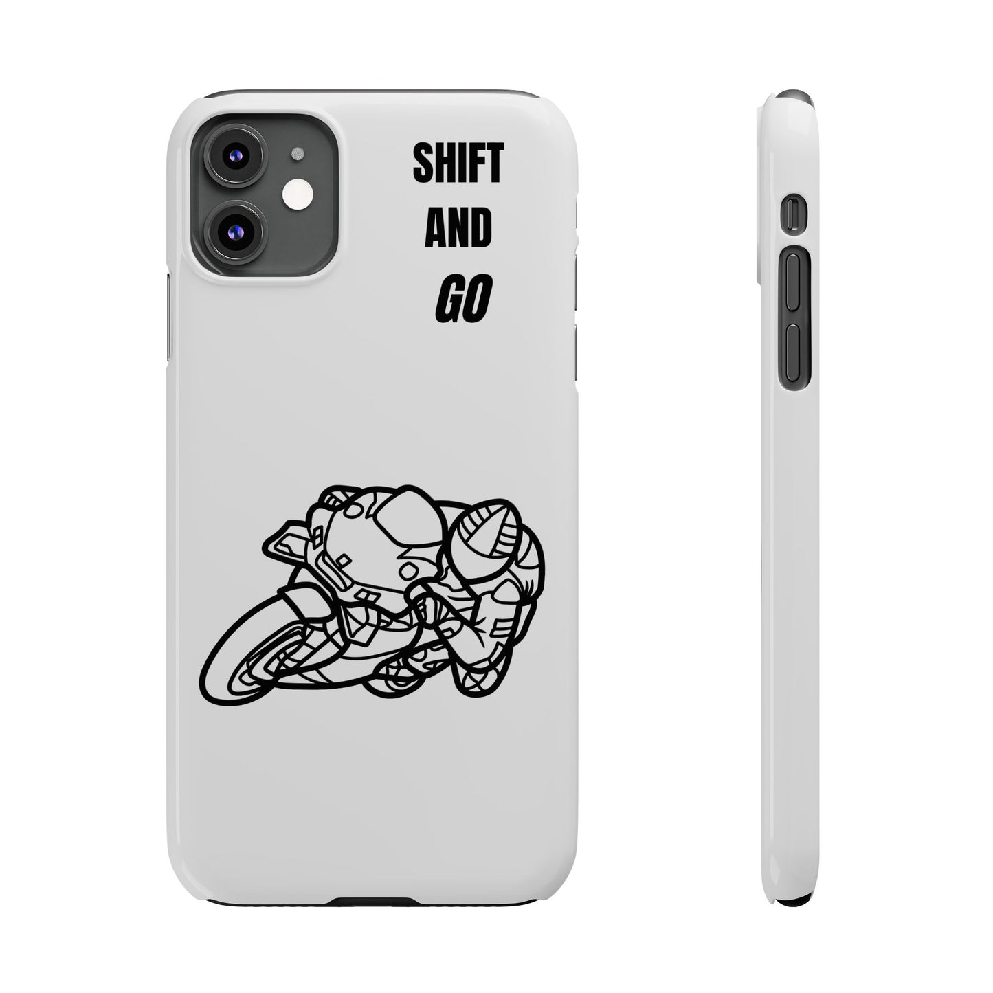 Motorcycle Slim Phone Cases - Shift and Go, Biker Gift, Moto Lover Accessory, Phone Protection, Unique Motorcycle Design
