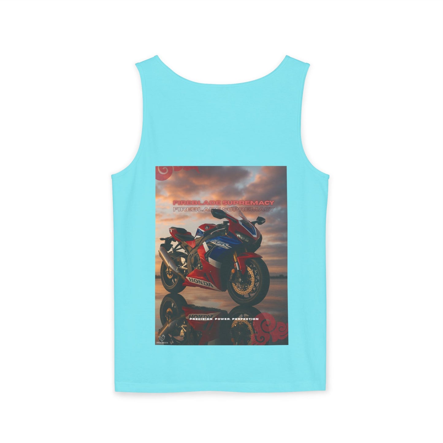 Fireblade Unisex Garment-Dyed Tank Top - Motorcycle Enthusiast Design