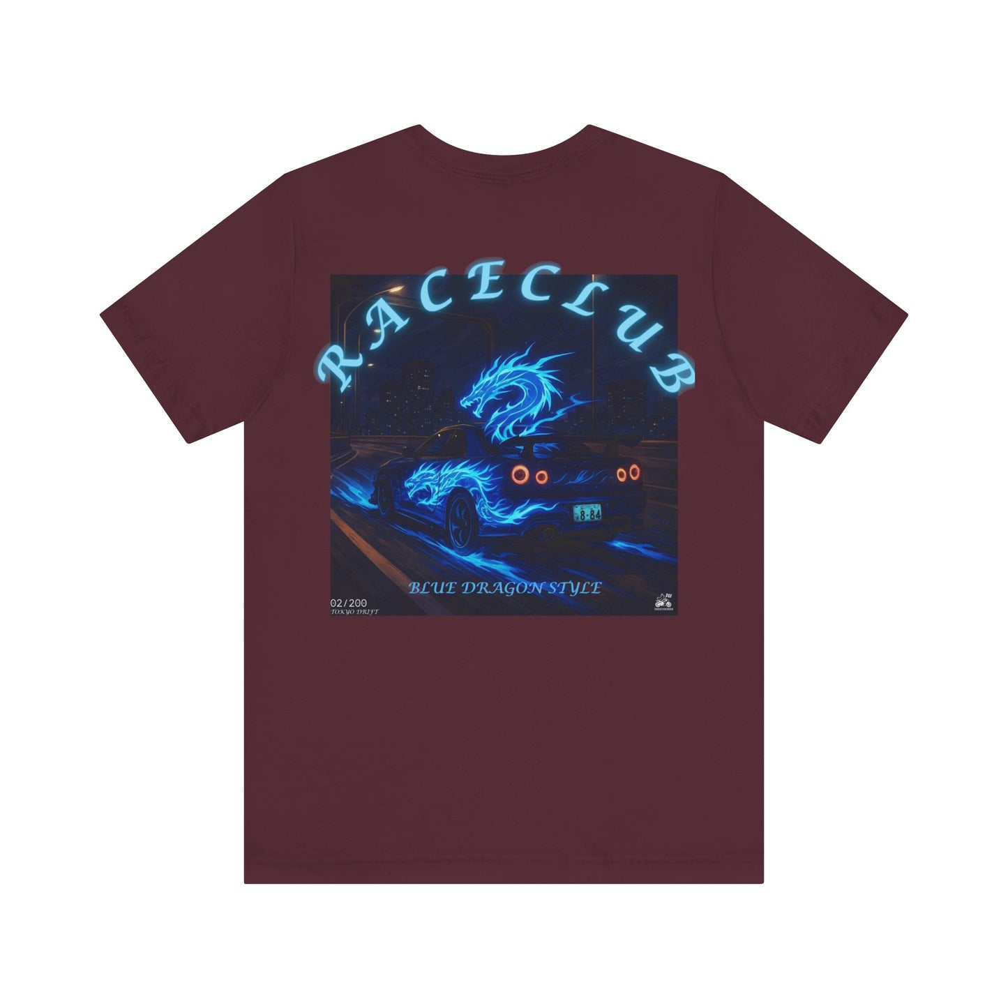 Blue Dragon Race Club Unisex Jersey Tee - Perfect Gift for Car Enthusiasts