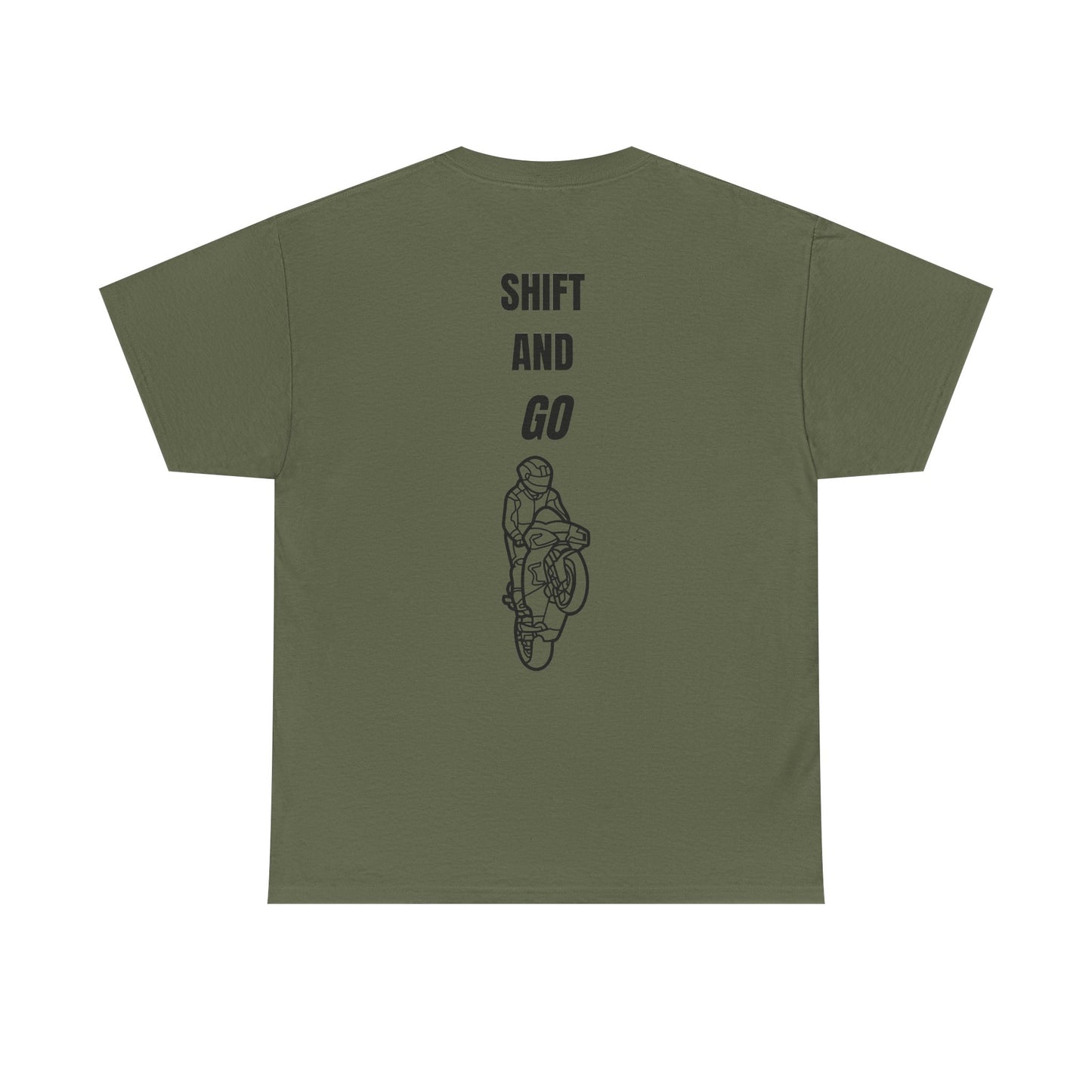 Motorcycle Adventure Tee - Shift and Go, Unisex Heavy Cotton T-Shirt, Biker Gift, Casual Wear, Motorbike Lover Apparel, Ride in Style