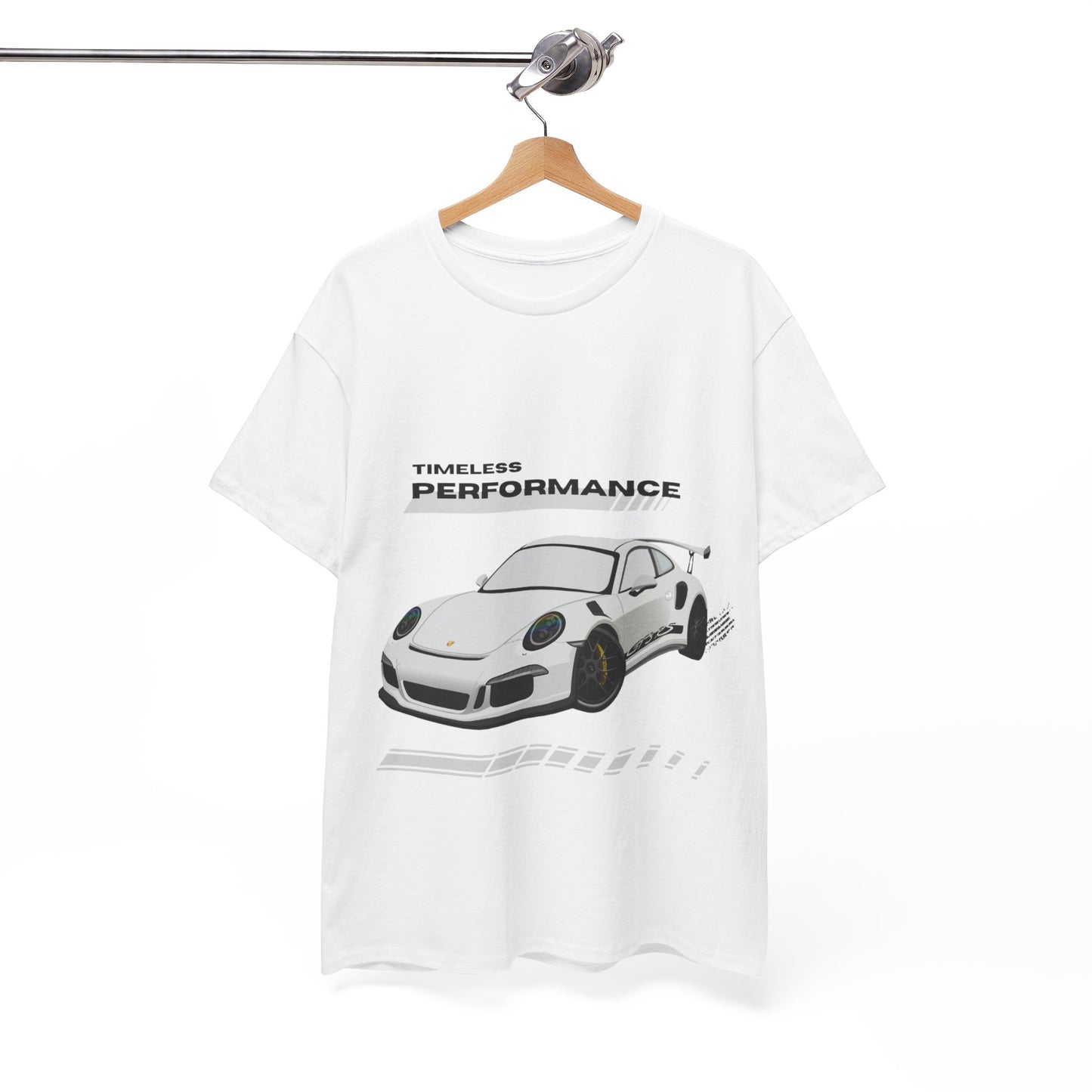 Performance intemporelle, Porsche, T-shirt unisexe en coton épais, T-shirt pour passionné d'automobile, Cadeau automobile, Vêtements de sport automobile, Tenue décontractée, T-shirt unisexe