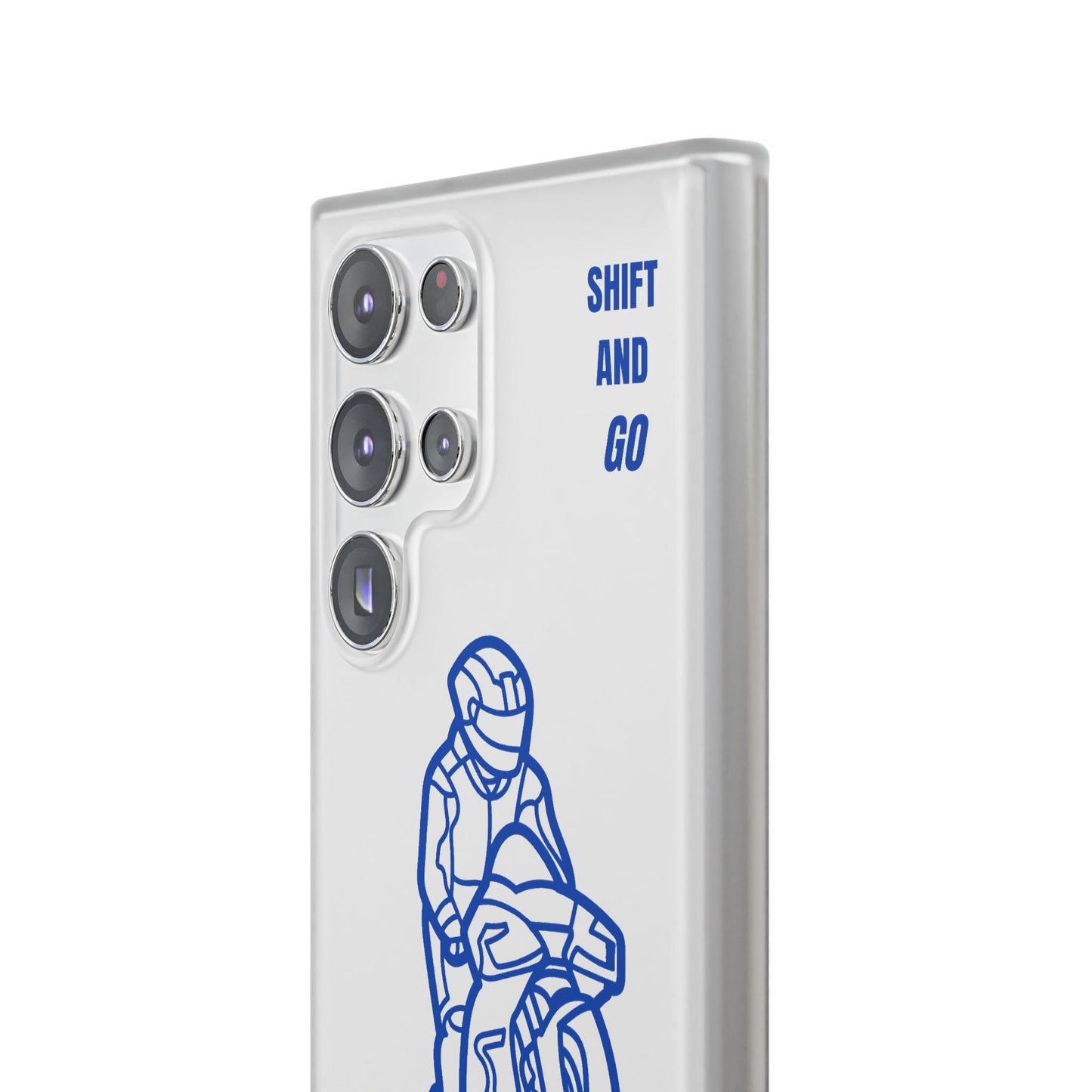 Motorcycle Flexi Cases - Shift and Go Design, Biker Gift, Phone Accessory, Sporty Case, Riding Enthusiast