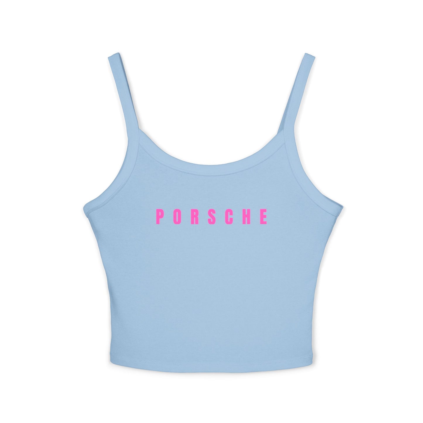 Pink Porsche Women's Spaghetti Strap Top, Porsche Top für Sommer, Auto-Liebhaber, Car Enthusiast Gift, Casual Summer Tank, Automotive