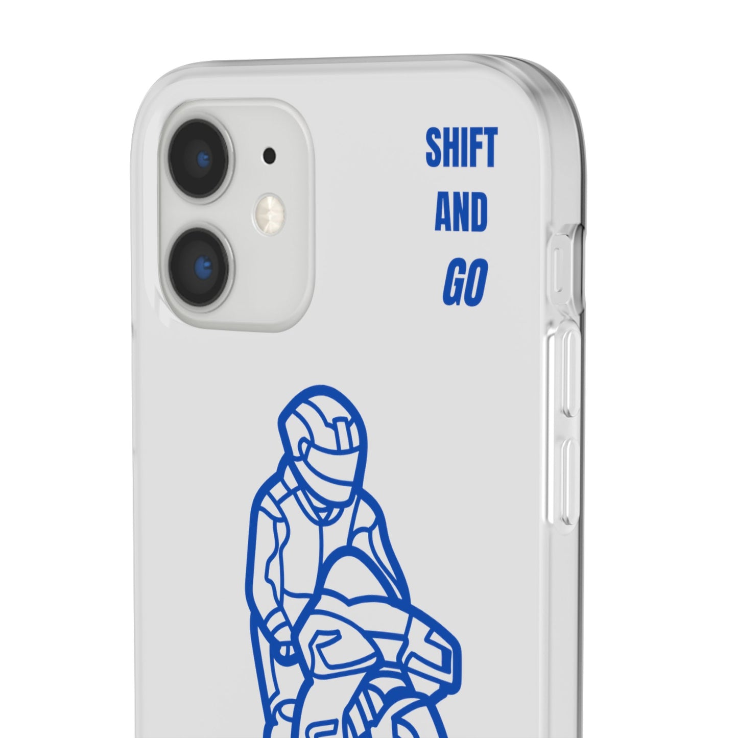 Motorcycle Flexi Cases - Shift and Go Design, Biker Gift, Phone Accessory, Sporty Case, Riding Enthusiast