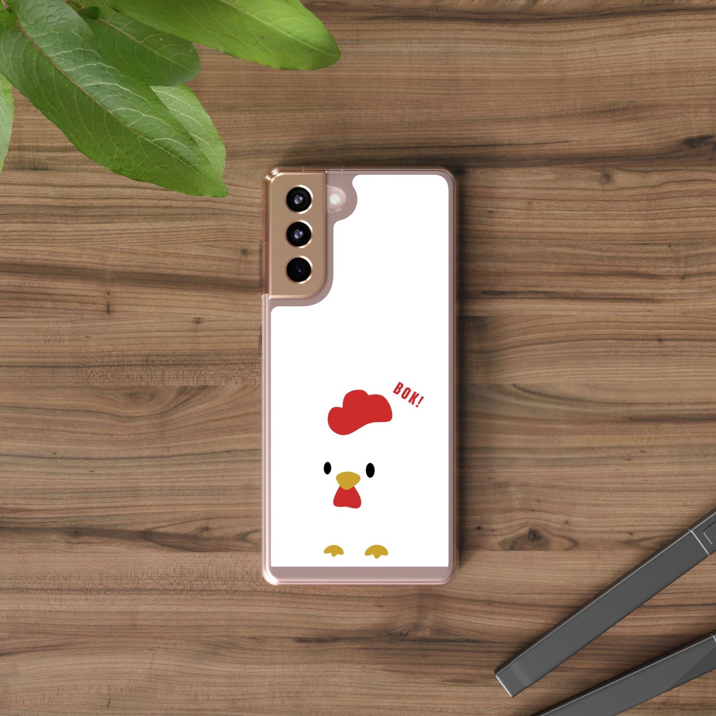 Chicken Design Clear Phone Case, Cute Animal Phone Cover, Fun Gift for Kids, Pet Lovers, Birthday Present, Travel Accessory