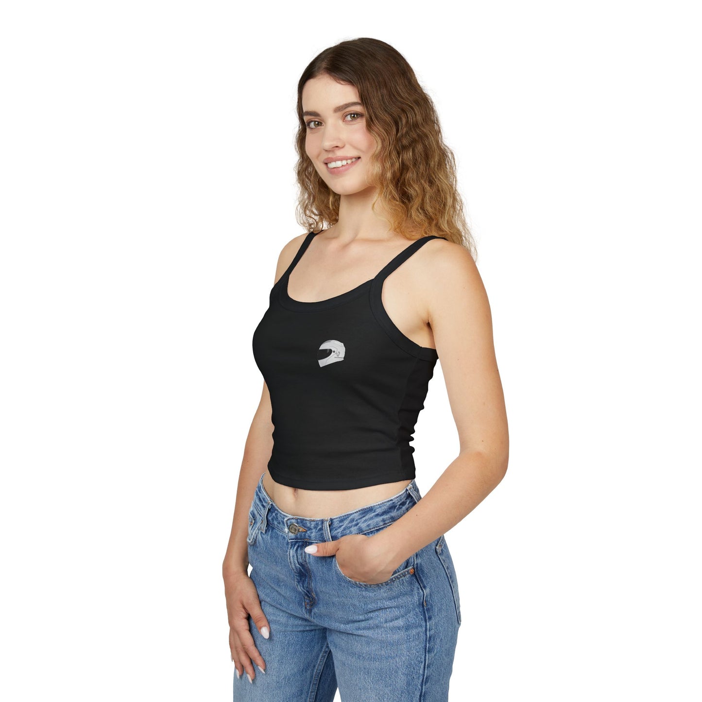 s1000rr cool Summer Top with Backprint, Motorcycle Spaghetti Strap Tank Top - Born to Race Graphic