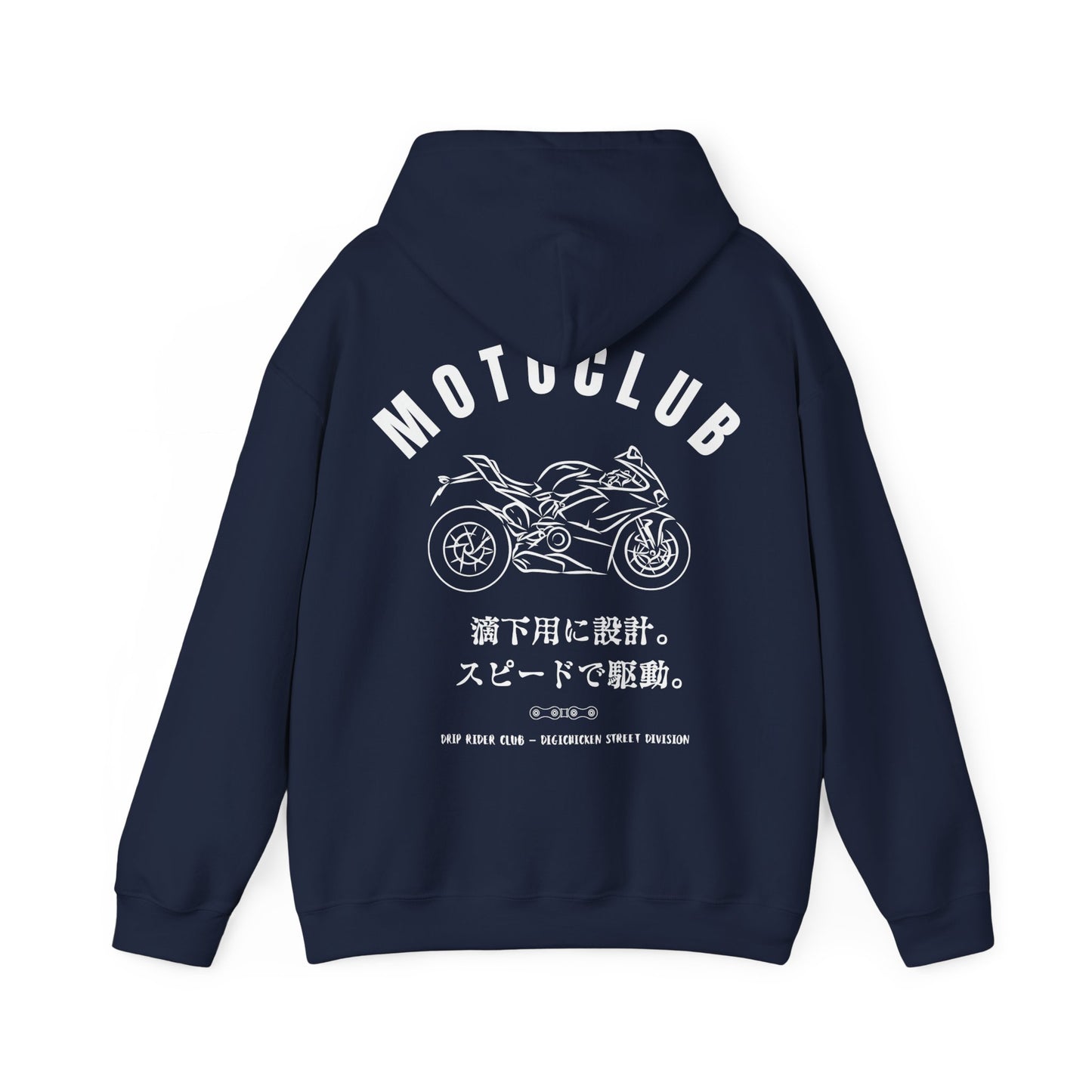 MOTOCLUB Unisex Heavy Blend™ Hooded Sweatshirt - Moto Club Graphic Hoodie for Motorcycle Enthusiasts