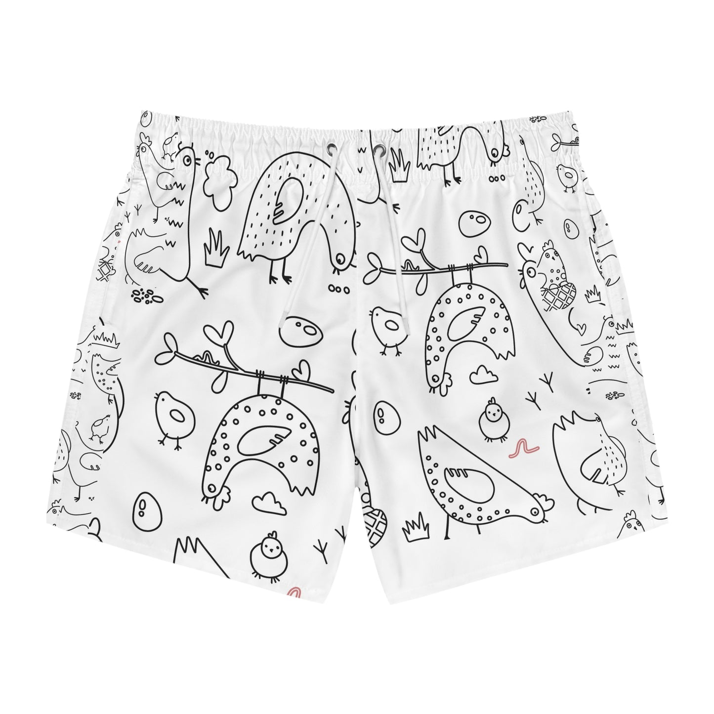 Chicken Swim Trunks, Fun Summer Shorts, Beachwear for Kids, Vacation Ready, Great for Pool Parties, Gift for Little Ones