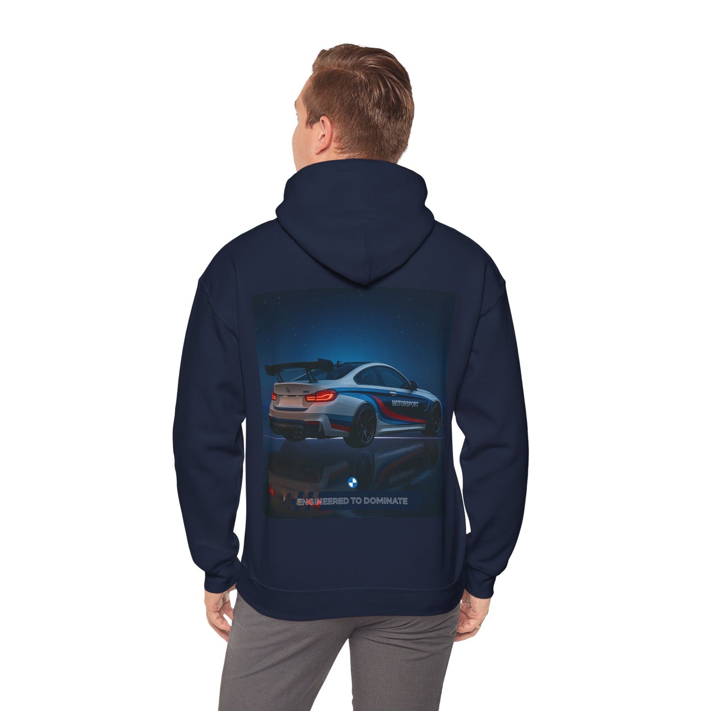 Engineered to Dominate Racing Hoodie - Unisex Heavy Blend Sweatshirt for Car Enthusiasts