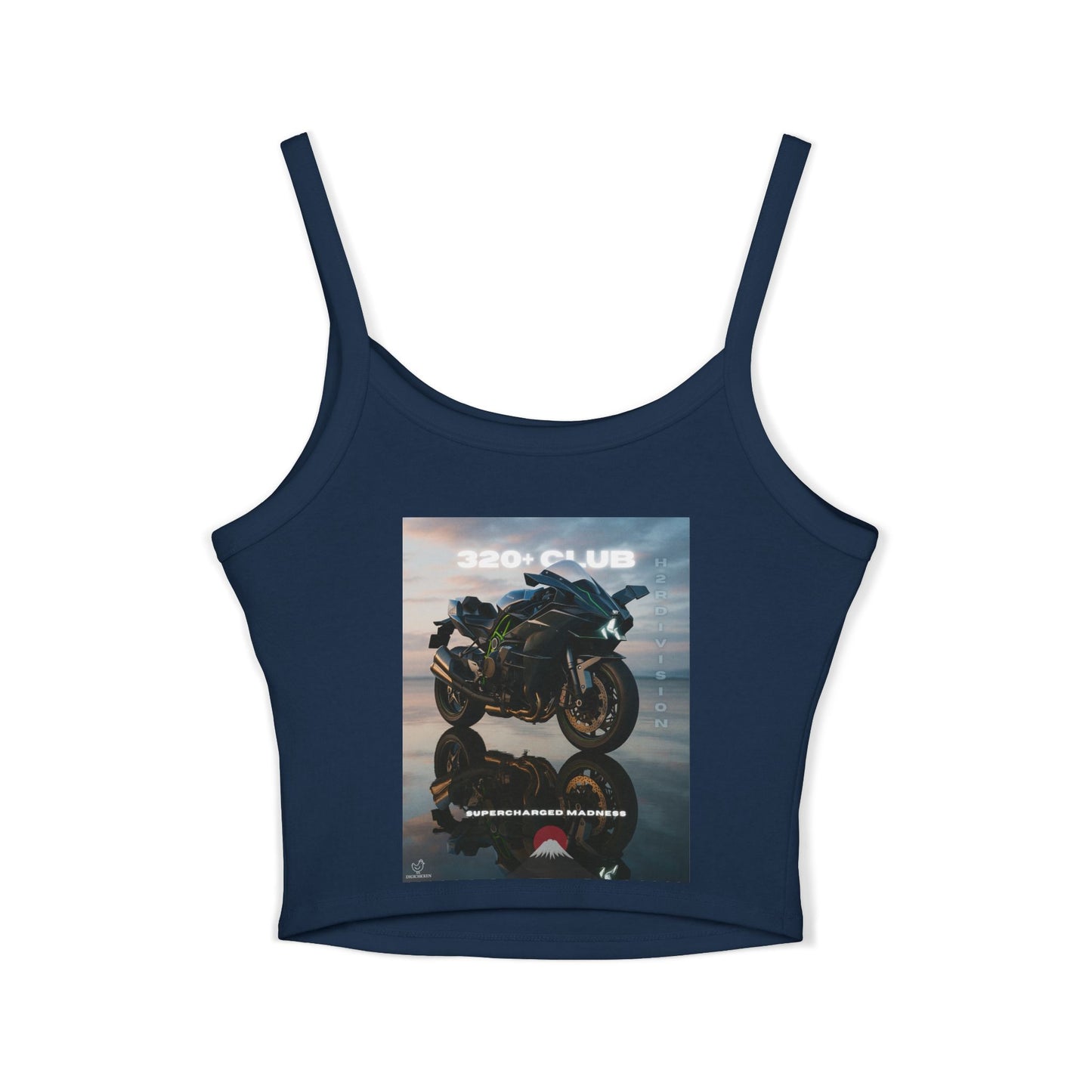 Racing Inspired Women's Spaghetti Strap Tank Top - Perfect for Bikers & Motor Enthusiasts