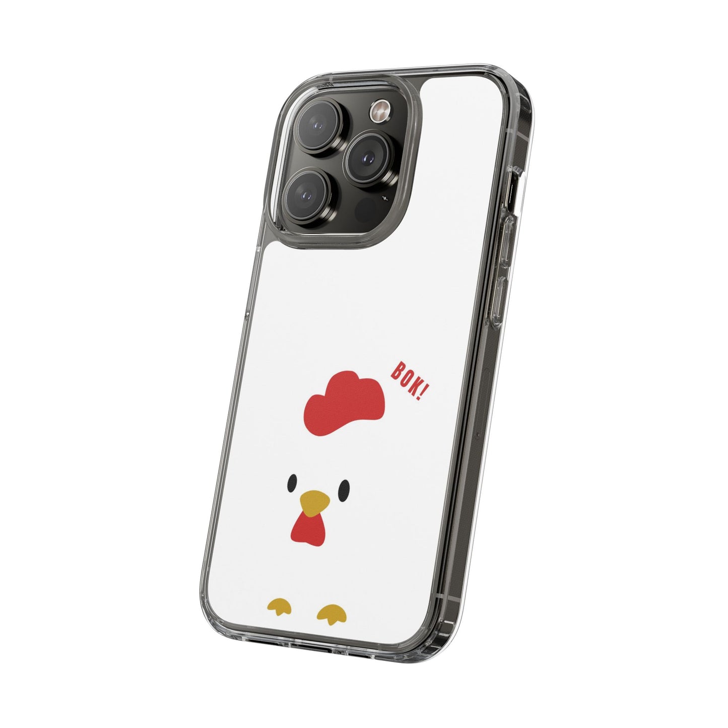 Chicken Design Clear Phone Case, Cute Animal Phone Cover, Fun Gift for Kids, Pet Lovers, Birthday Present, Travel Accessory