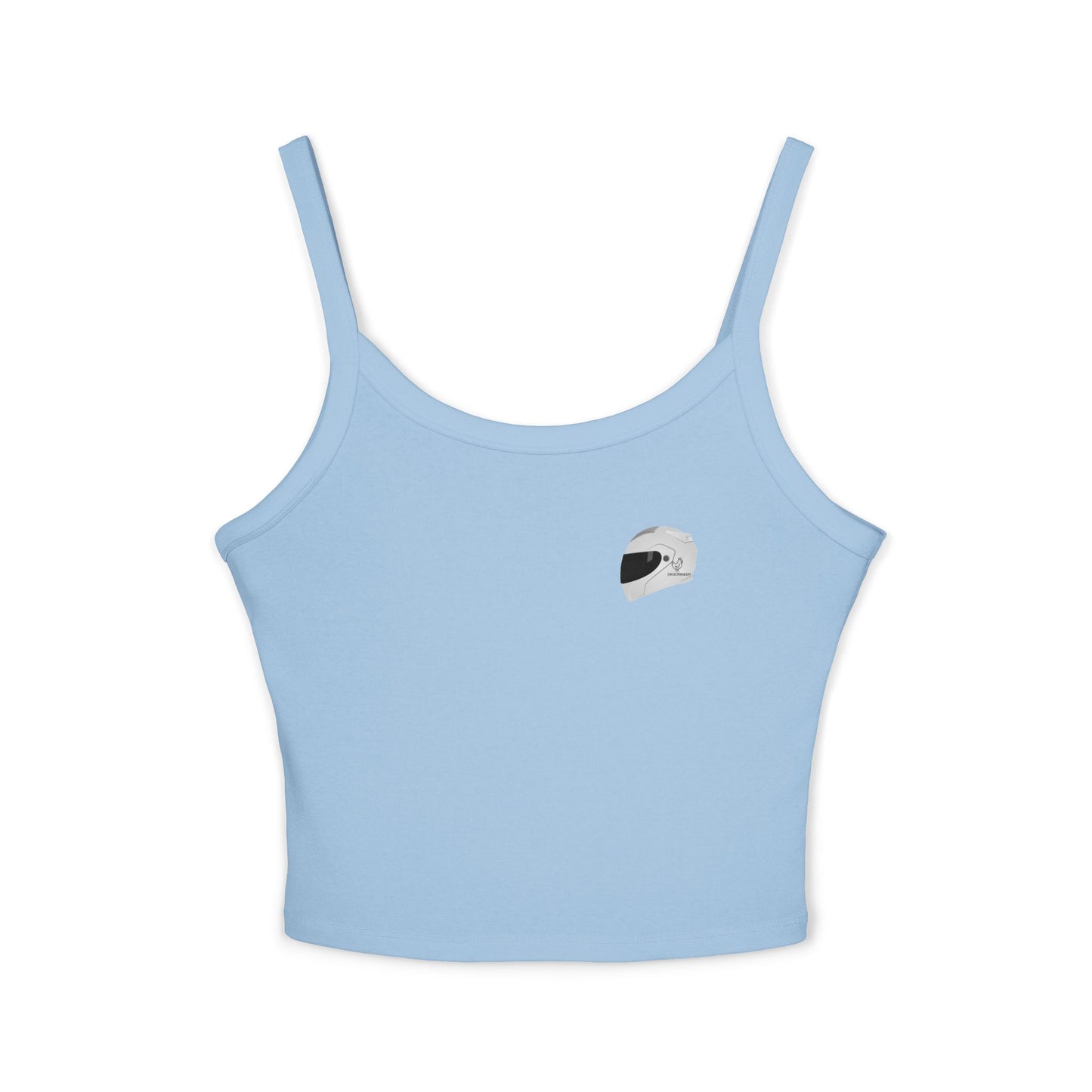 650r Backprint, Motorcycle-Themed Women's Spaghetti Strap Tank Top – Edgy Biker Vibes