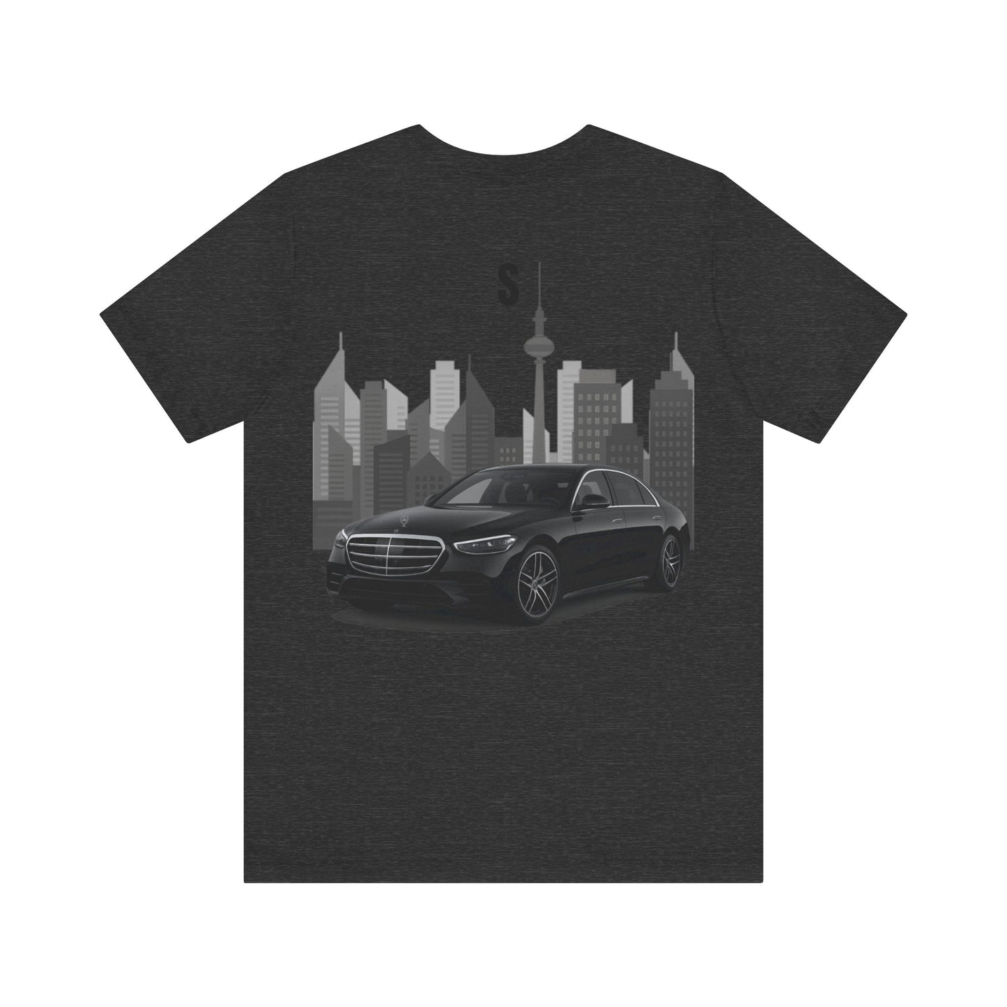 Urban Vibes Car Graphic Tee, Unisex Jersey Short Sleeve Tee, Cityscape T-Shirt, Cool Car Shirt, Gift for Car Lovers, Trendy Everyday Wear