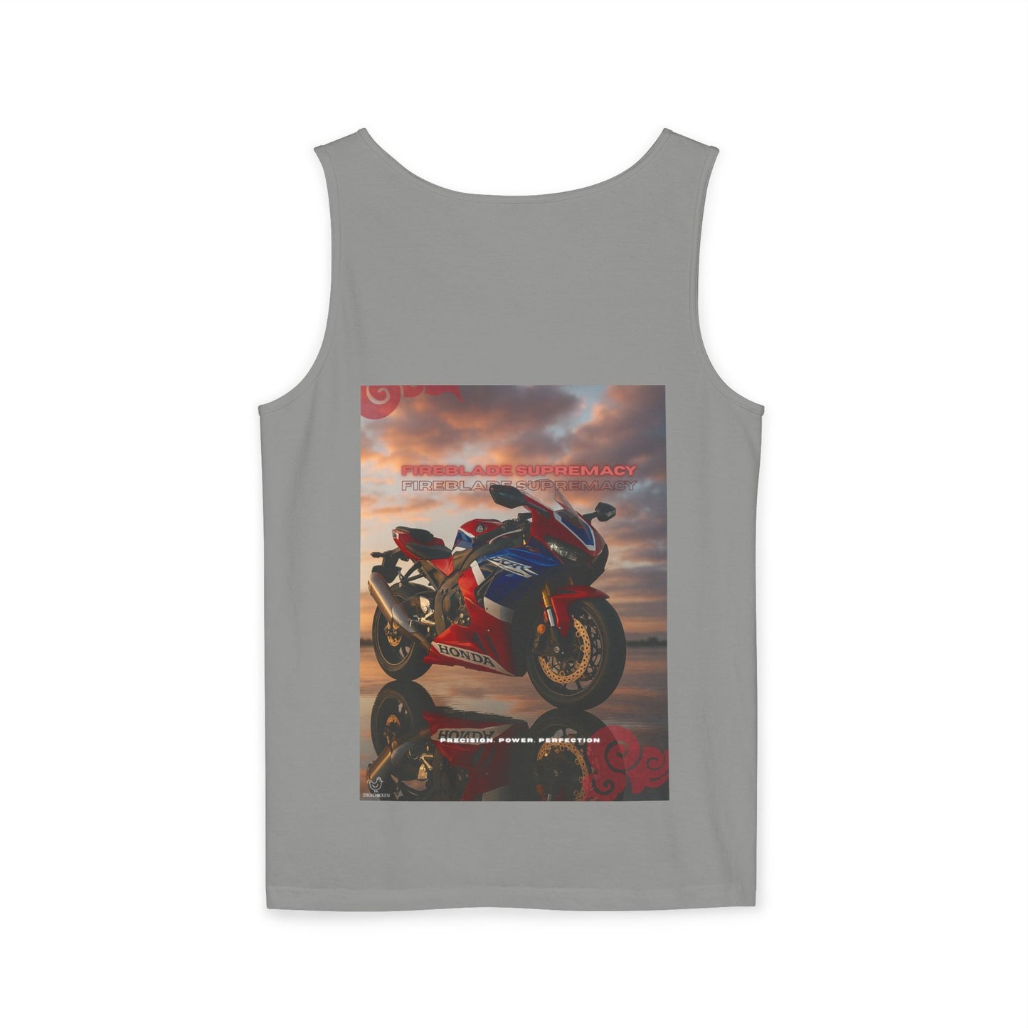 Fireblade Unisex Garment-Dyed Tank Top - Motorcycle Enthusiast Design