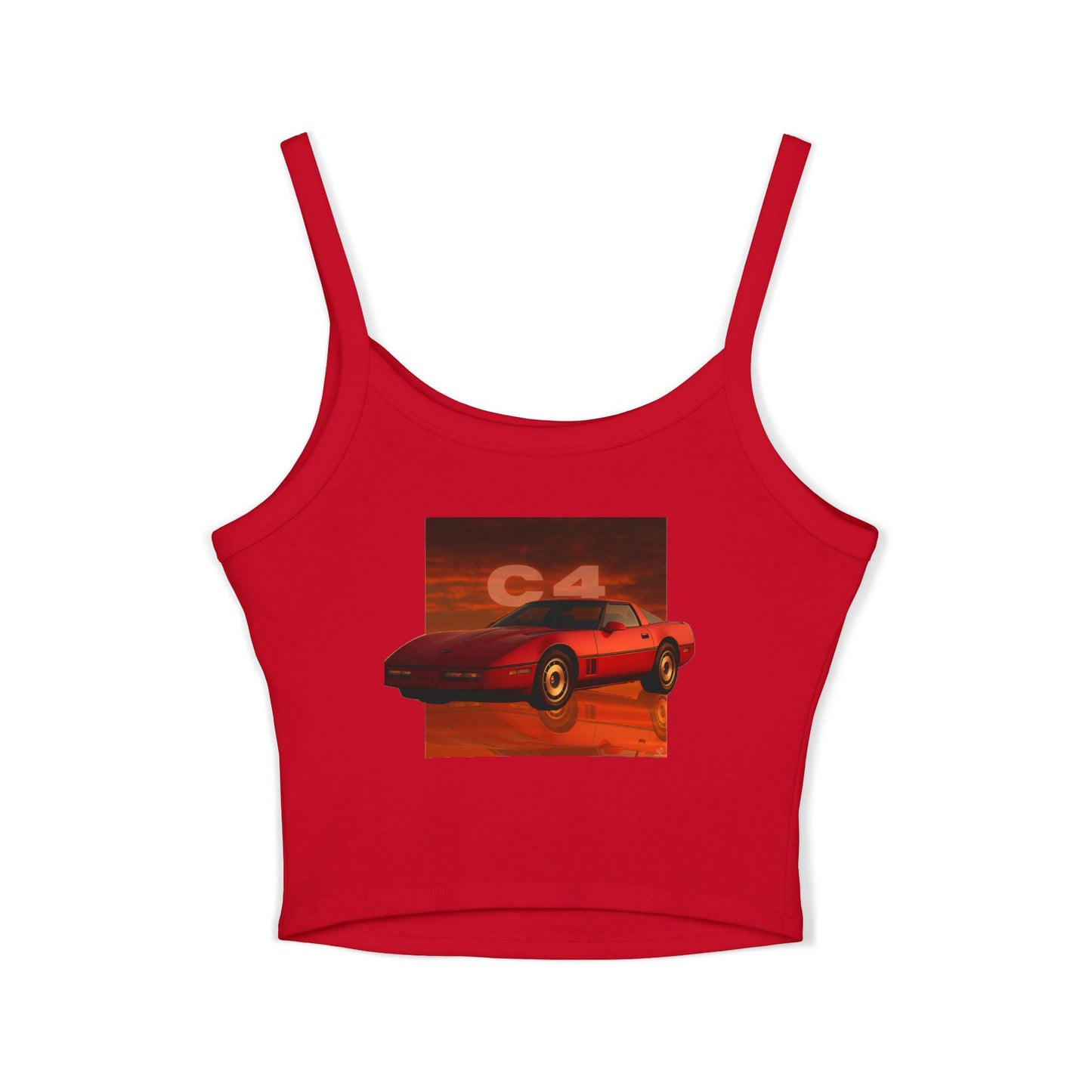 Women's Tank Top - Corvette Inspired C4 Retro Backprint