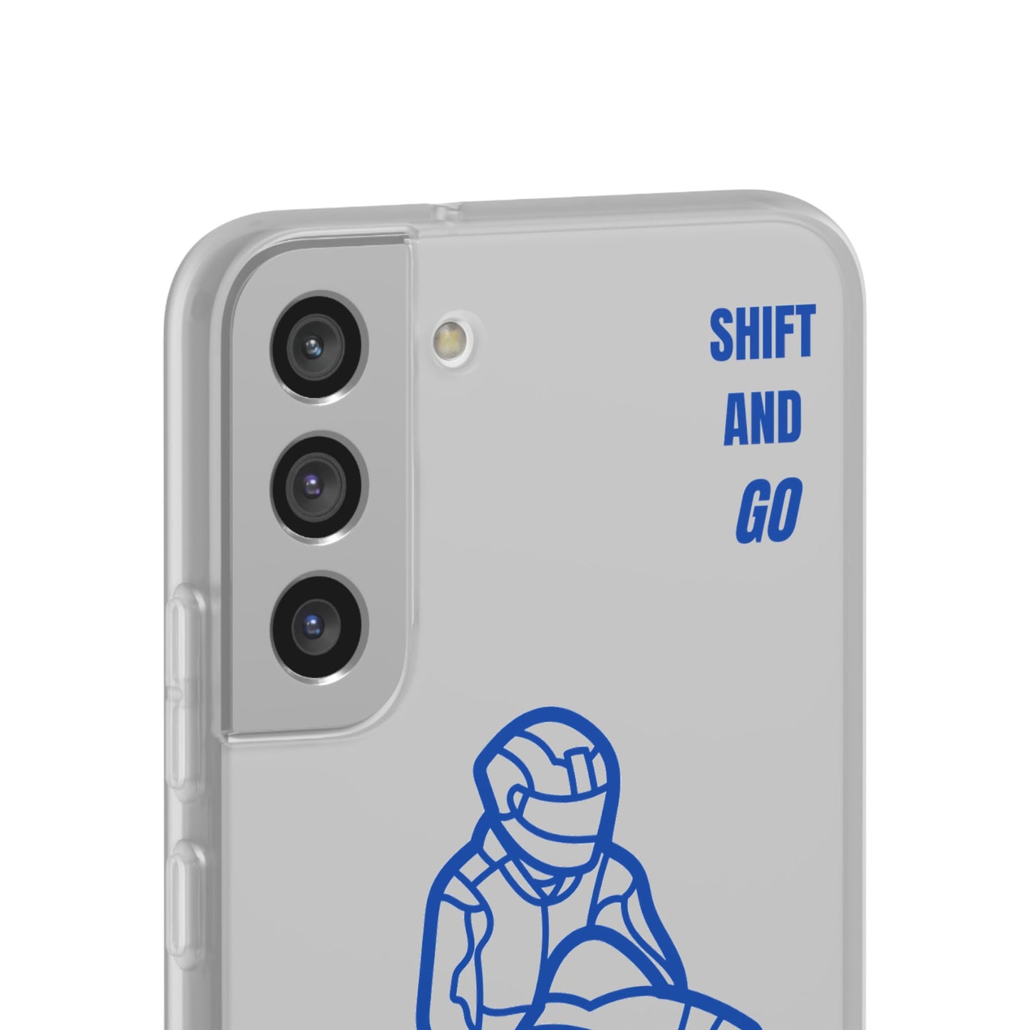 Motorcycle Flexi Cases - Shift and Go Design, Biker Gift, Phone Accessory, Sporty Case, Riding Enthusiast