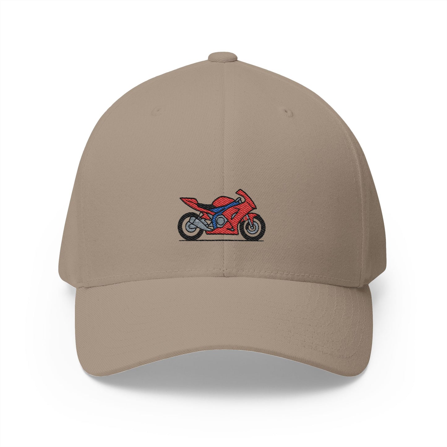 Red Motorcycle Embroidered Cap - Perfect Gift for Bikers and Riders