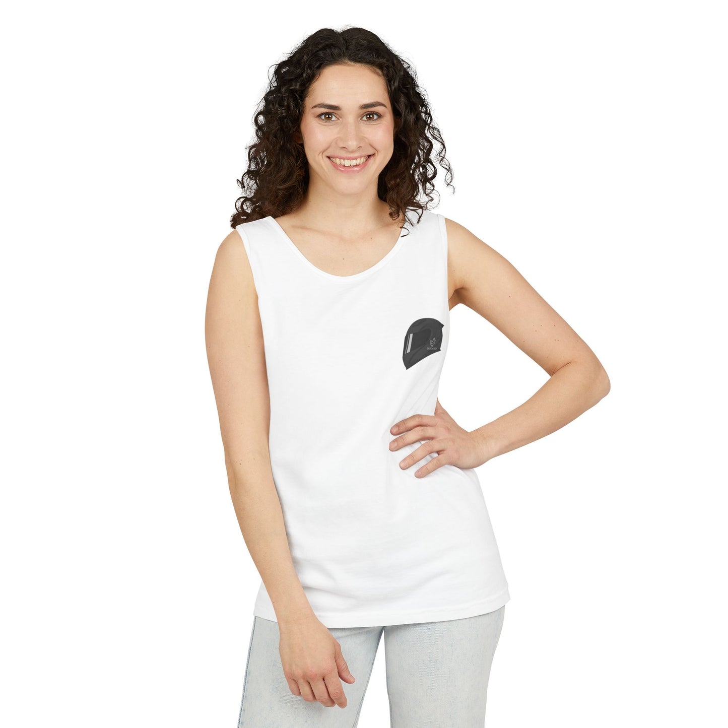 Zx6r Backprint Nice Custom Motorcycle Graphic Tank Top - Unisex Garment-Dyed