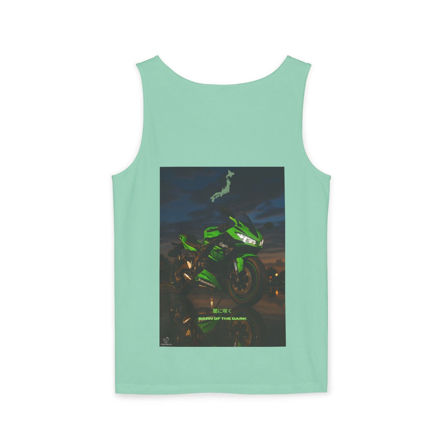 Zx6r Backprint Nice Custom Motorcycle Graphic Tank Top - Unisex Garment-Dyed