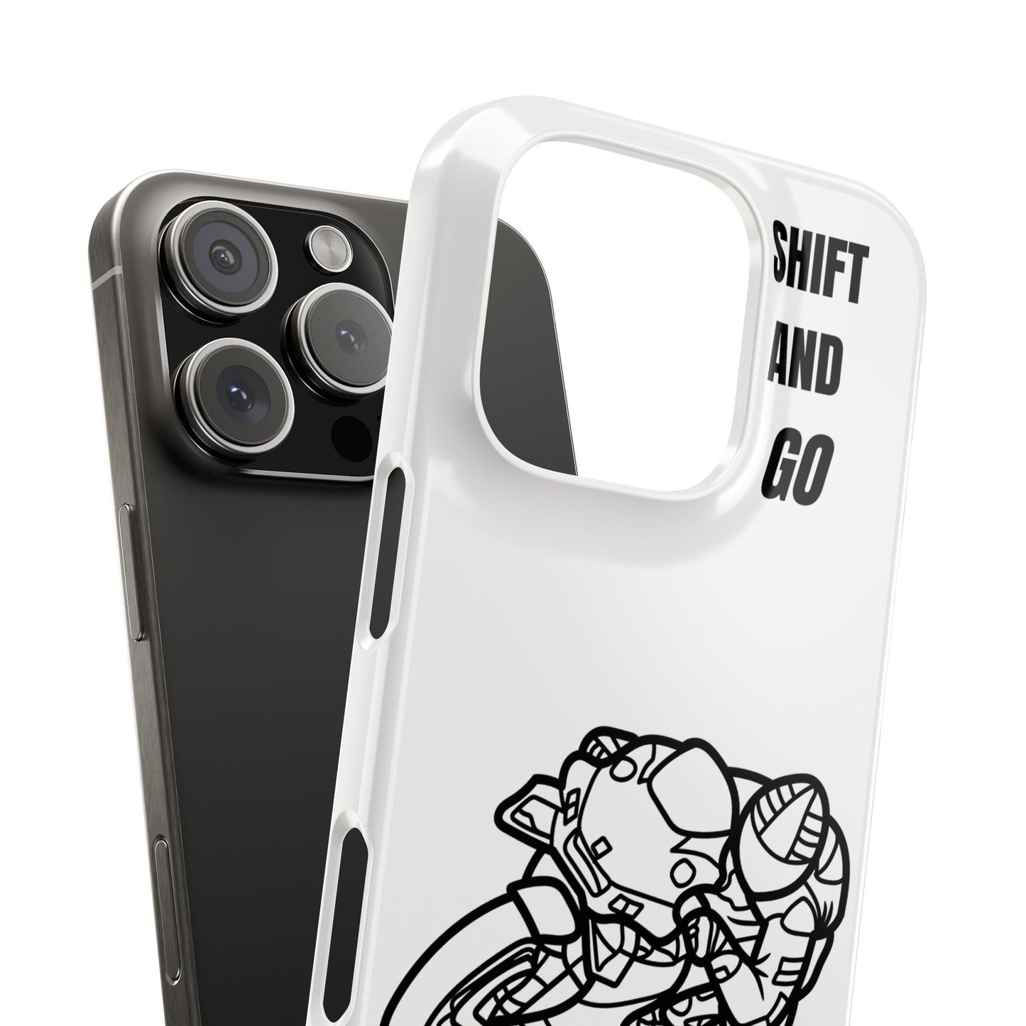 Motorcycle Slim Phone Cases - Shift and Go, Biker Gift, Moto Lover Accessory, Phone Protection, Unique Motorcycle Design