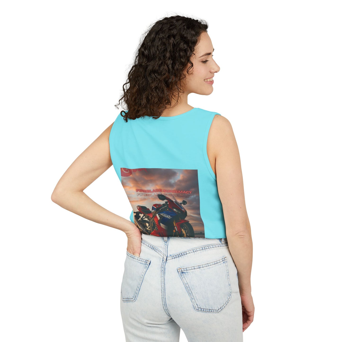 Fireblade Unisex Garment-Dyed Tank Top - Motorcycle Enthusiast Design