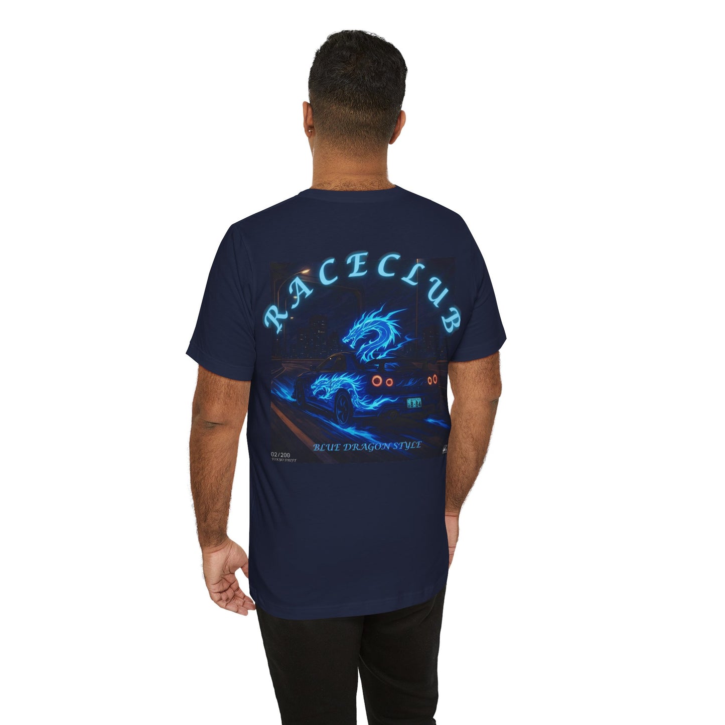 Blue Dragon Race Club Unisex Jersey Tee - Perfect Gift for Car Enthusiasts