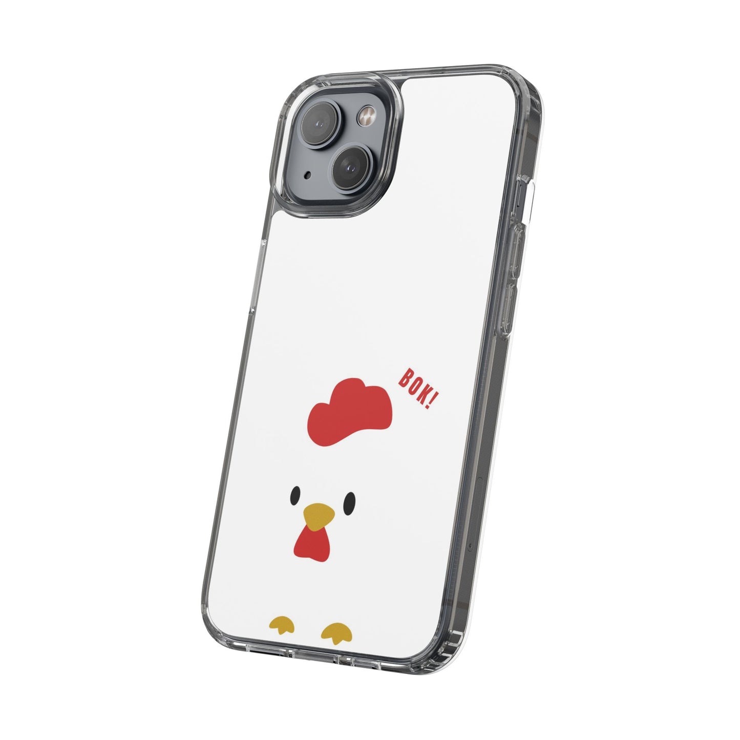 Chicken Design Clear Phone Case, Cute Animal Phone Cover, Fun Gift for Kids, Pet Lovers, Birthday Present, Travel Accessory