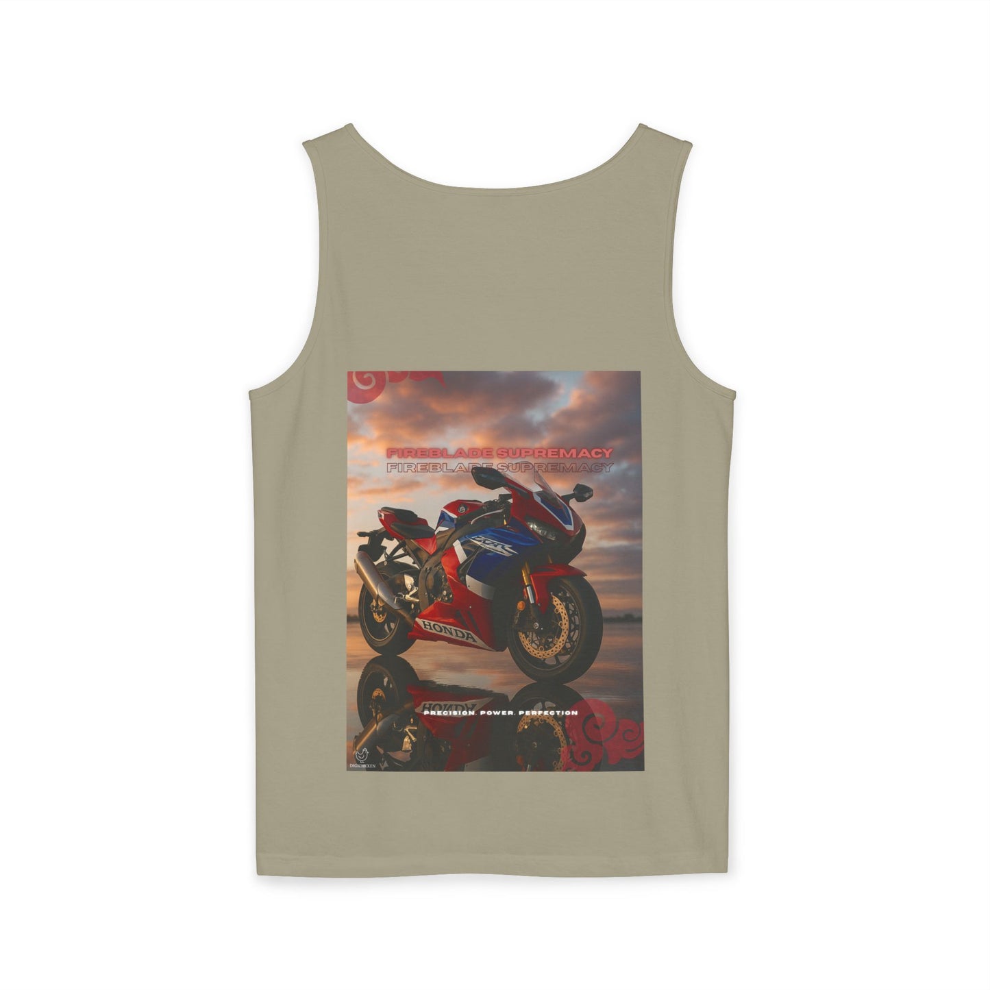 Fireblade Unisex Garment-Dyed Tank Top - Motorcycle Enthusiast Design