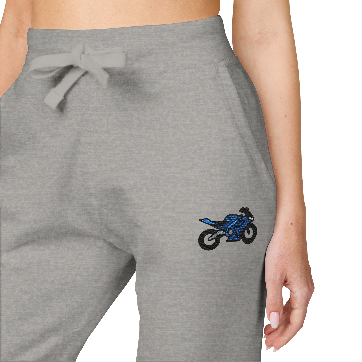 Yamaha inspired Motorcycle Embroidered Unisex Fleece Sweatpants - Cozy & Stylish Activewear