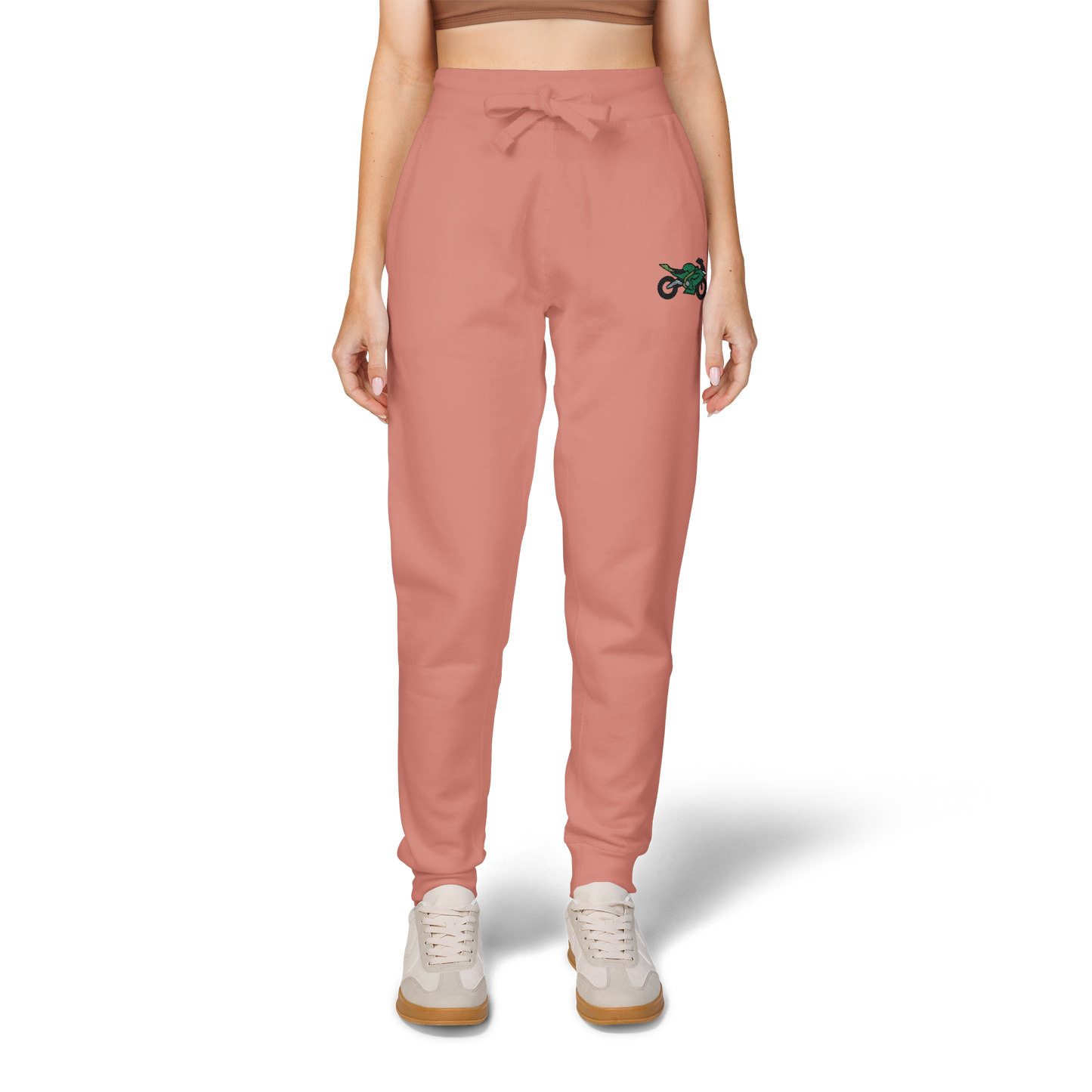 Kawasaki inspired Motorcycle Embroidered Unisex Fleece Sweatpants - Cozy & Stylish Activewear