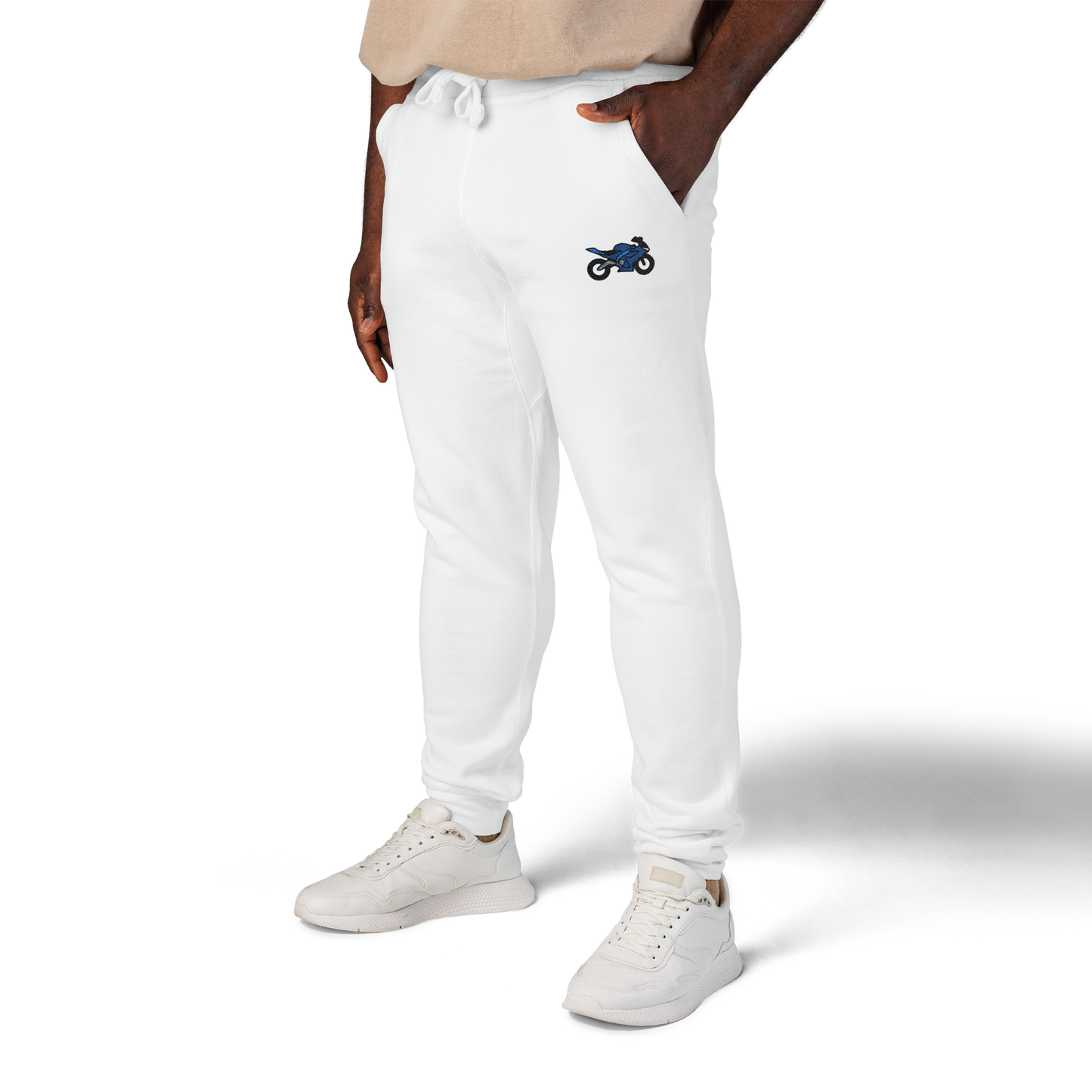 Yamaha inspired Motorcycle Embroidered Unisex Fleece Sweatpants - Cozy & Stylish Activewear