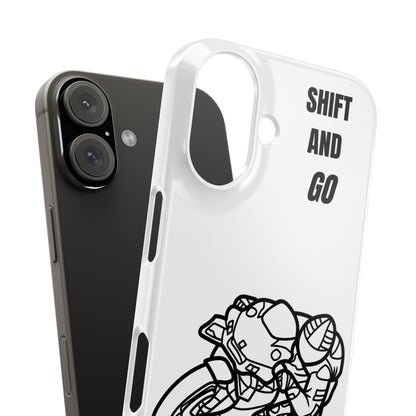 Motorcycle Slim Phone Cases - Shift and Go, Biker Gift, Moto Lover Accessory, Phone Protection, Unique Motorcycle Design