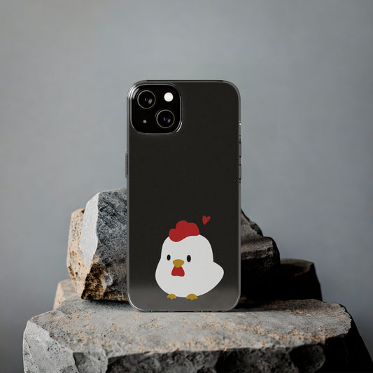 Cute Chicken Soft Phone Case, Animal Phone Cover for Farm Lovers, Gifts for Her, Cute Smartphone Accessory, Chicken Lover Gift