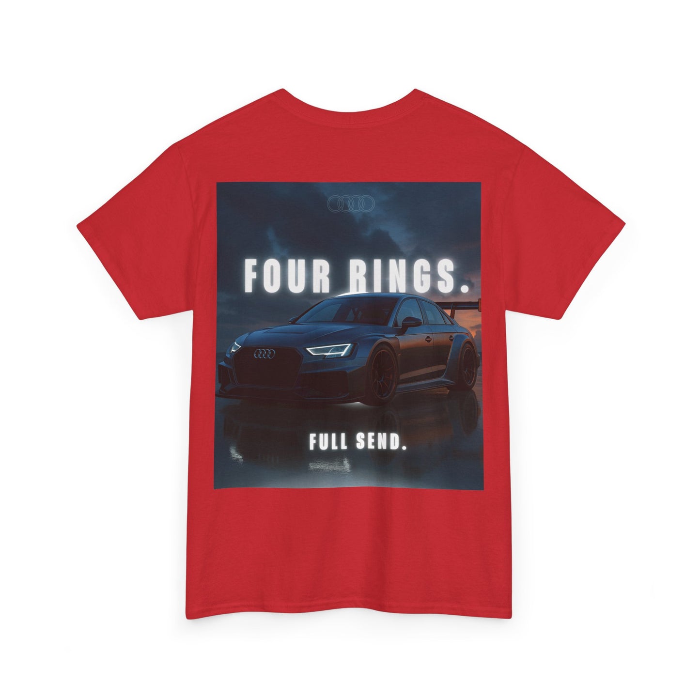 Audi Racing Unisex Heavy Cotton Tee, Car Enthusiast Gift, Motorsport Shirt, Racing Fan Apparel, Automotive Graphic Tee