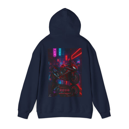 650r Motorcycle Urban Vibes Unisex Hoodie - Neon Night Design