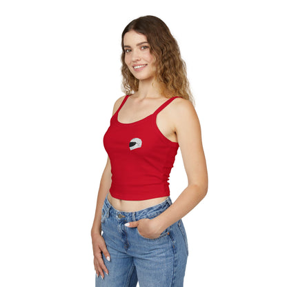 Racing Inspired Women's Spaghetti Strap Tank Top - Perfect for Bikers & Motor Enthusiasts