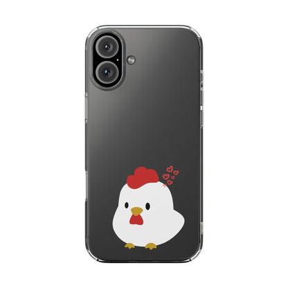 Coque transparente en forme de poulet, adorable coque pour amoureux des animaux, cadeau pour enfants, décoration de ferme, cadeau d'anniversaire