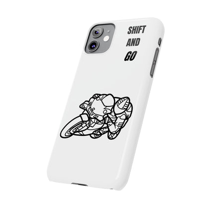 Motorcycle Slim Phone Cases - Shift and Go, Biker Gift, Moto Lover Accessory, Phone Protection, Unique Motorcycle Design