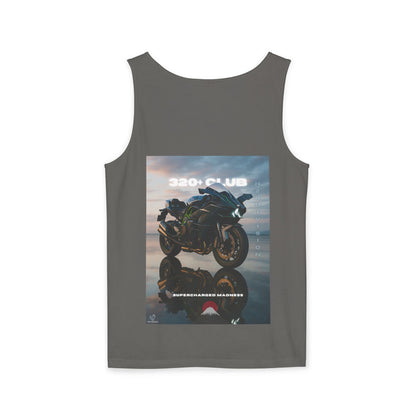 H2R Cool Backprint, Unisex Garment-Dyed Tank Top - 320+ Club Motorcycle Design