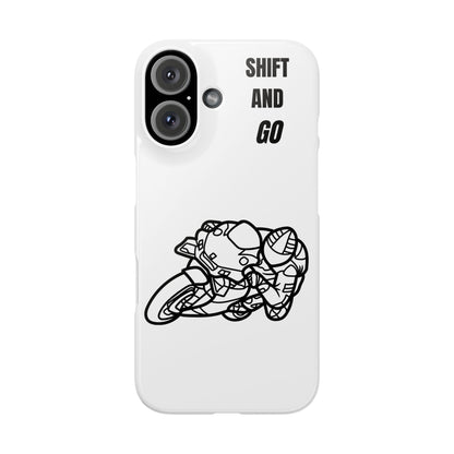 Motorcycle Slim Phone Cases - Shift and Go, Biker Gift, Moto Lover Accessory, Phone Protection, Unique Motorcycle Design