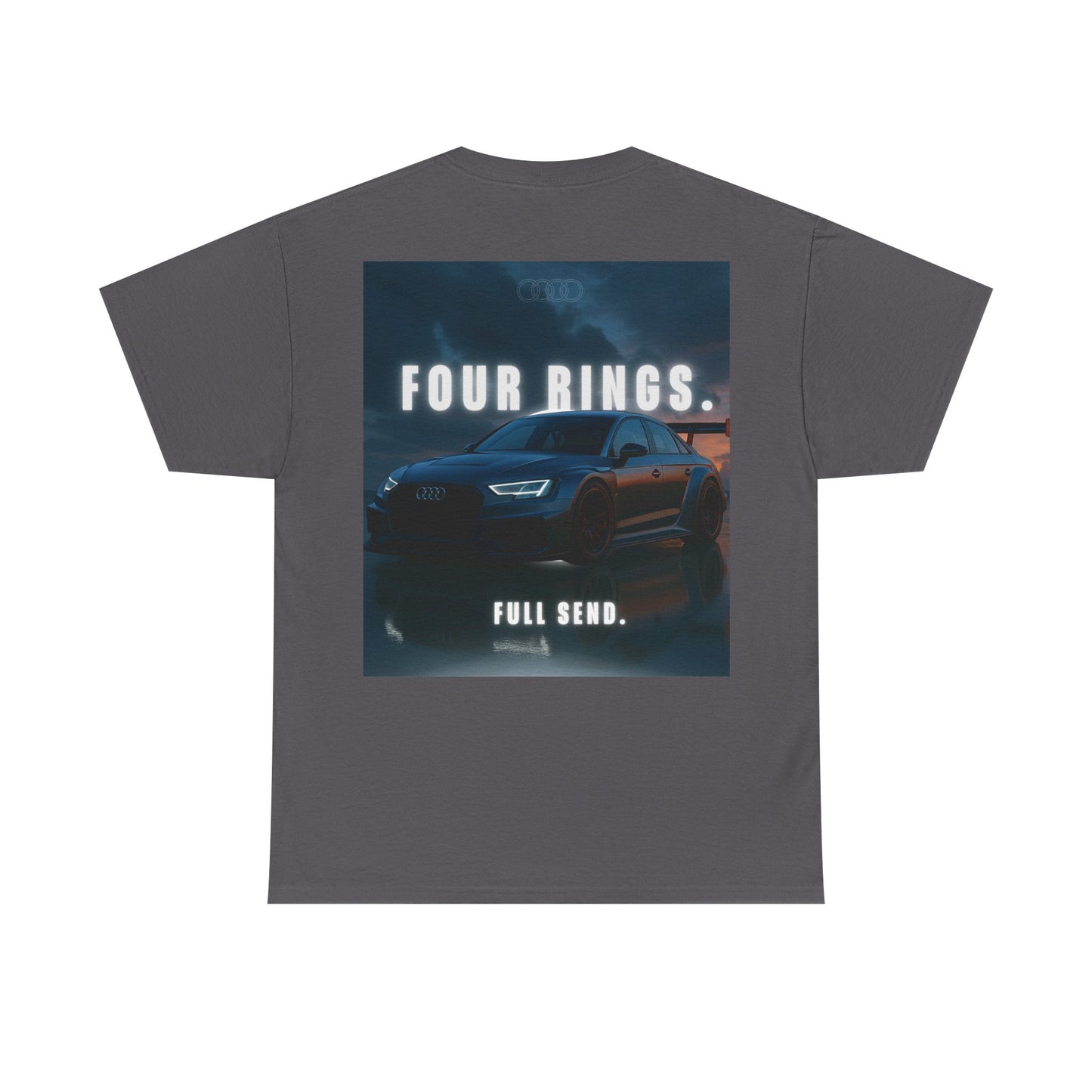 Audi Racing Unisex Heavy Cotton Tee, Car Enthusiast Gift, Motorsport Shirt, Racing Fan Apparel, Automotive Graphic Tee