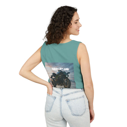 H2R Cool Backprint, Unisex Garment-Dyed Tank Top - 320+ Club Motorcycle Design
