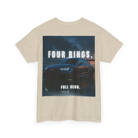 Audi Racing Unisex Heavy Cotton Tee, Car Enthusiast Gift, Motorsport Shirt, Racing Fan Apparel, Automotive Graphic Tee