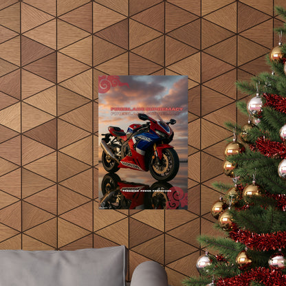 Affiche verticale mate Honda Fireblade Supremacy – Art moto pour passionnés